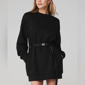 ALO Yoga Black Belted Dress